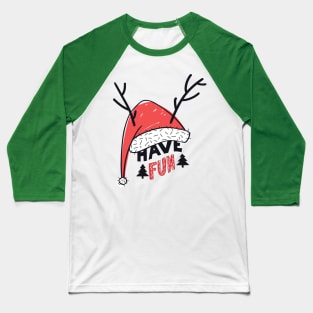 Santa Hat Baseball T-Shirt